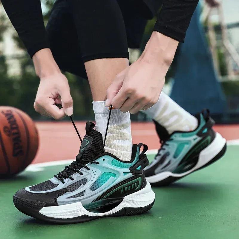 Black Basketball Shoes - Non-Slip with Enhanced Cushioning - MoveUP Outlet